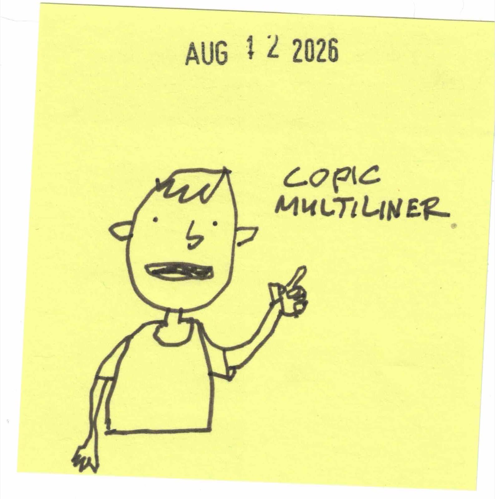 Daily Drawing, August 12, 2026: Copic Multiliner.