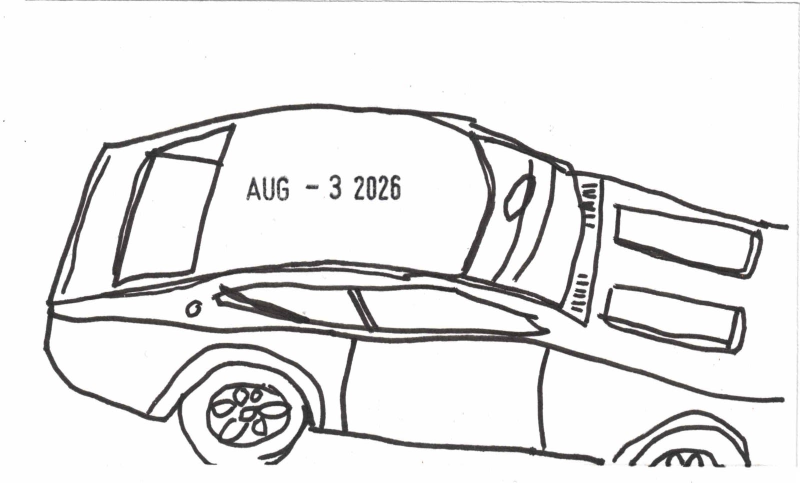 Daily Drawing, August 3, 2026: Hot Wheels Nissan Skyline.