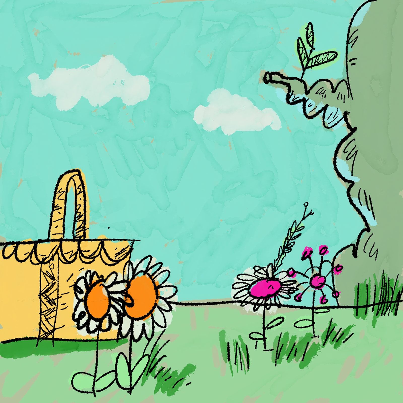 Daily drawing, July 22, 2026: Copied an Ant and The Aardvark cartoon.