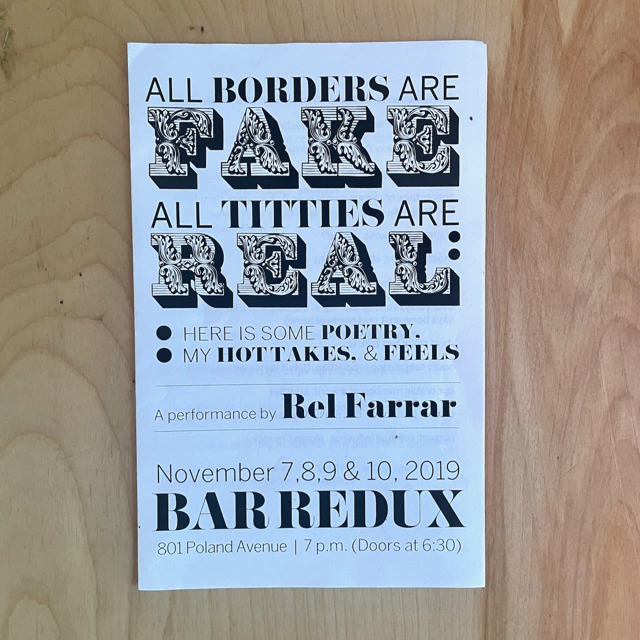 Lecture program by David Rhoden