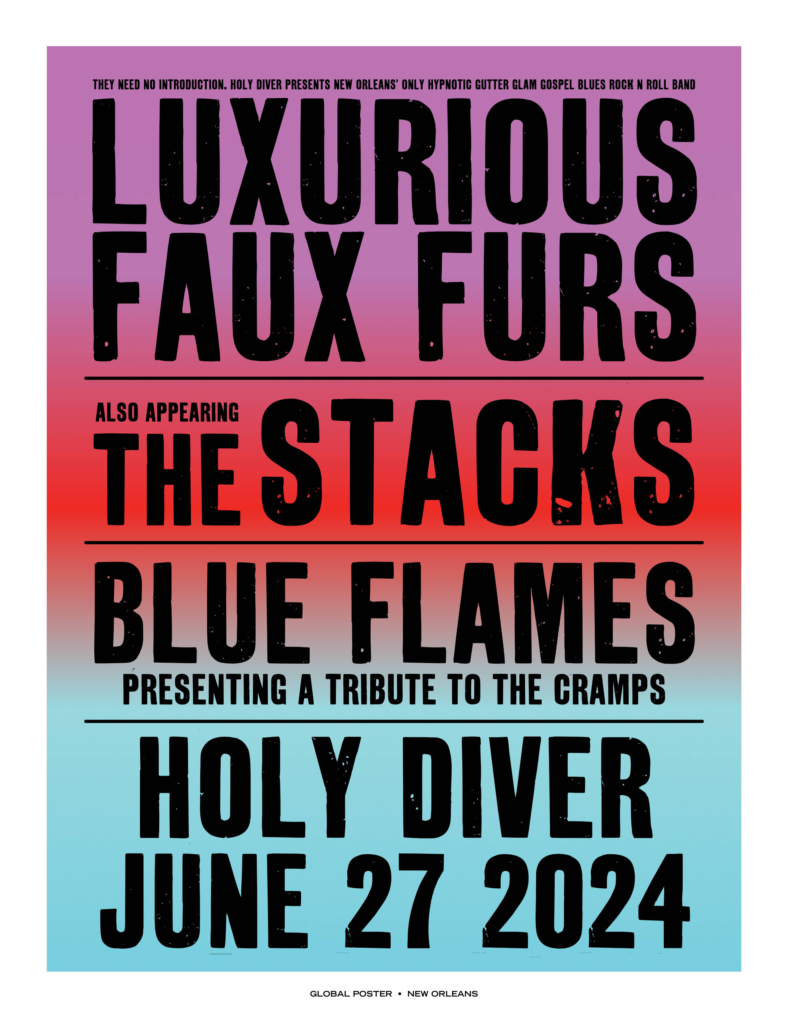 Show poster for Stacks at Holy Diver by David Rhoden