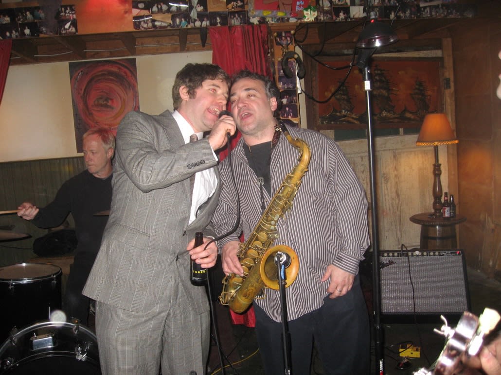 Doug and Brian Manning share the mic. January 21, 2008.