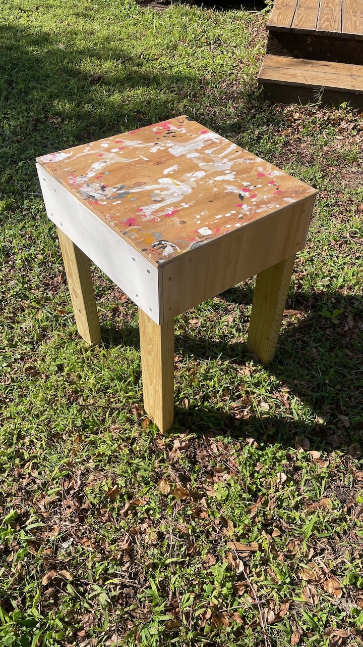 DIY Furniture: table made of lumber scraps by David Rhoden