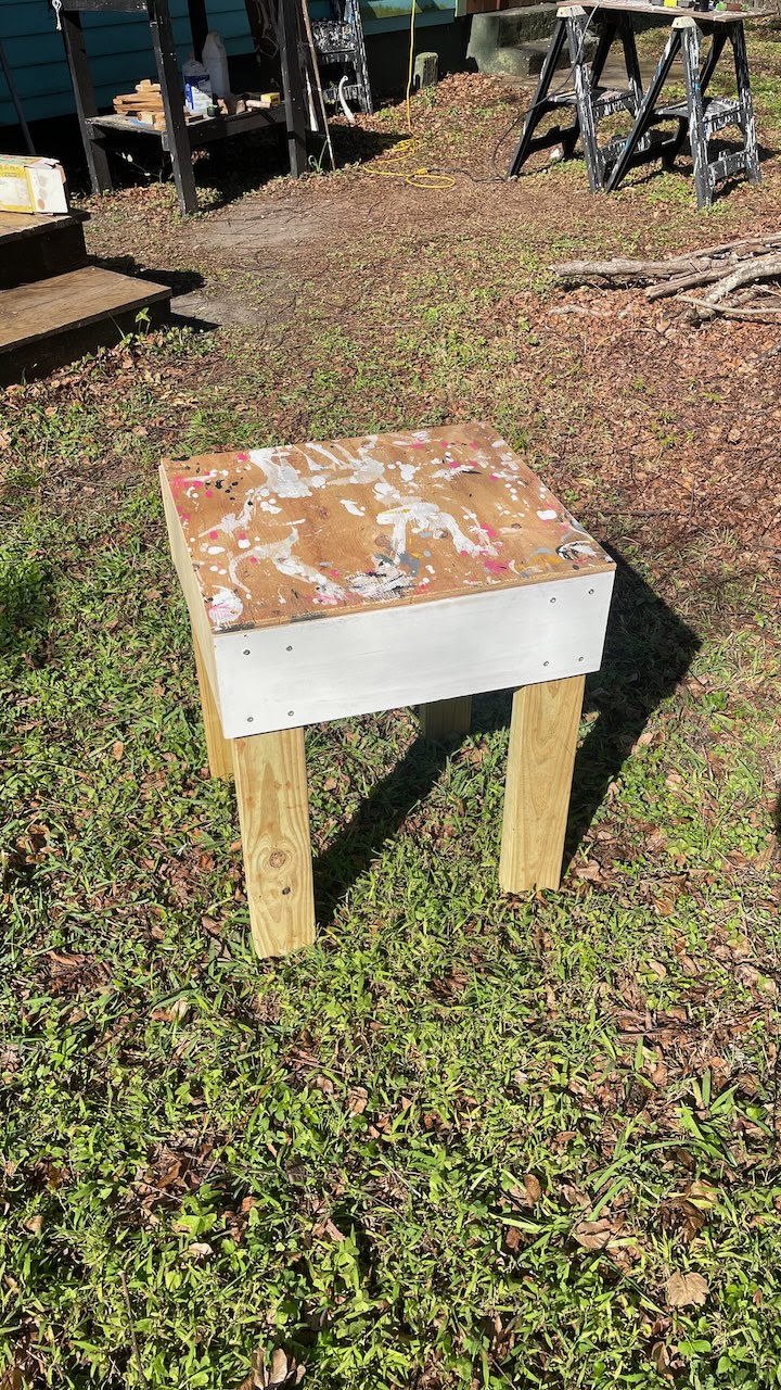 DIY Furniture: table made of lumber scraps by David Rhoden
