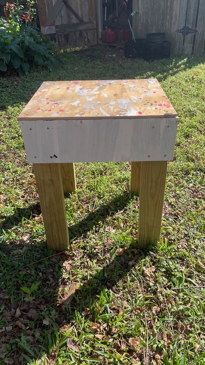 DIY Furniture: table made of lumber scraps by David Rhoden