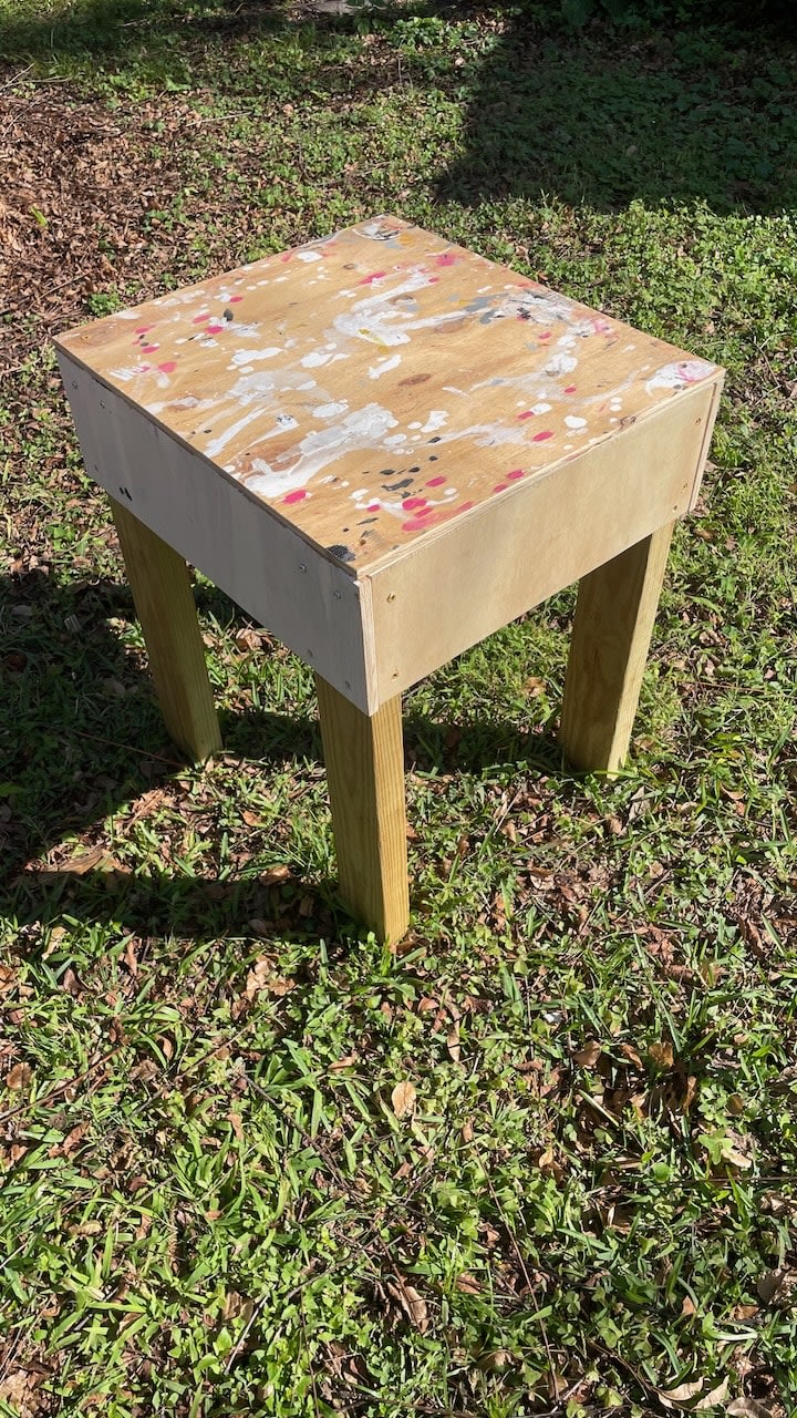 DIY Furniture: table made of lumber scraps by David Rhoden