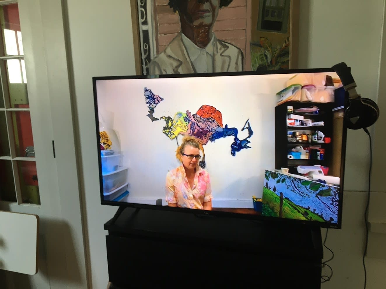 watching Gina on TV watching Gina on TV