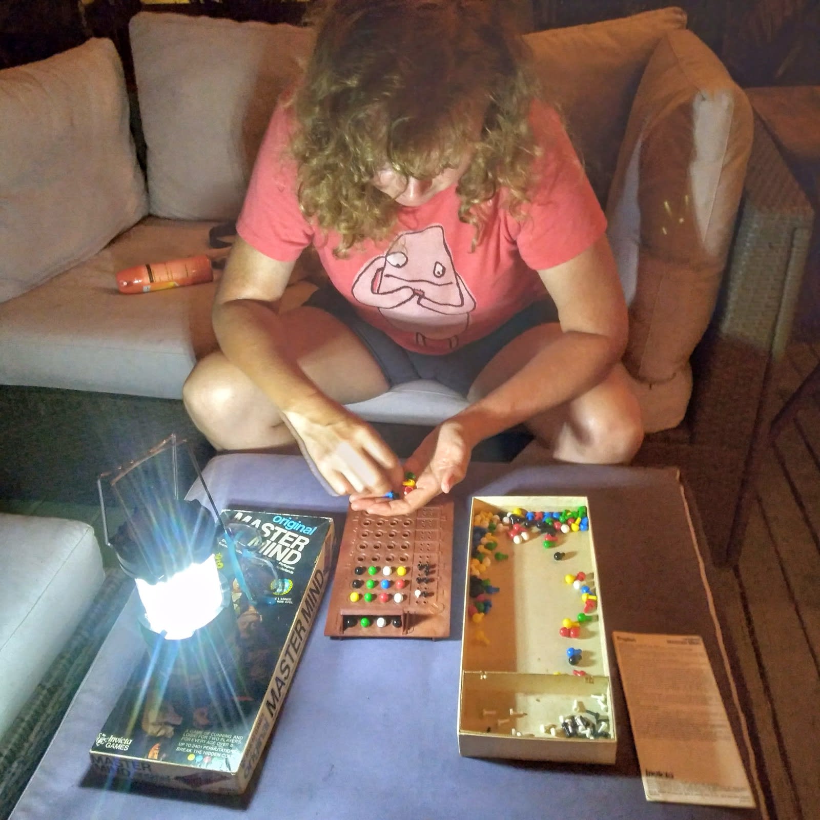 Gina Phillips playing Mastermind with David Rhoden Gina Phillips playing Mastermind with David Rhoden