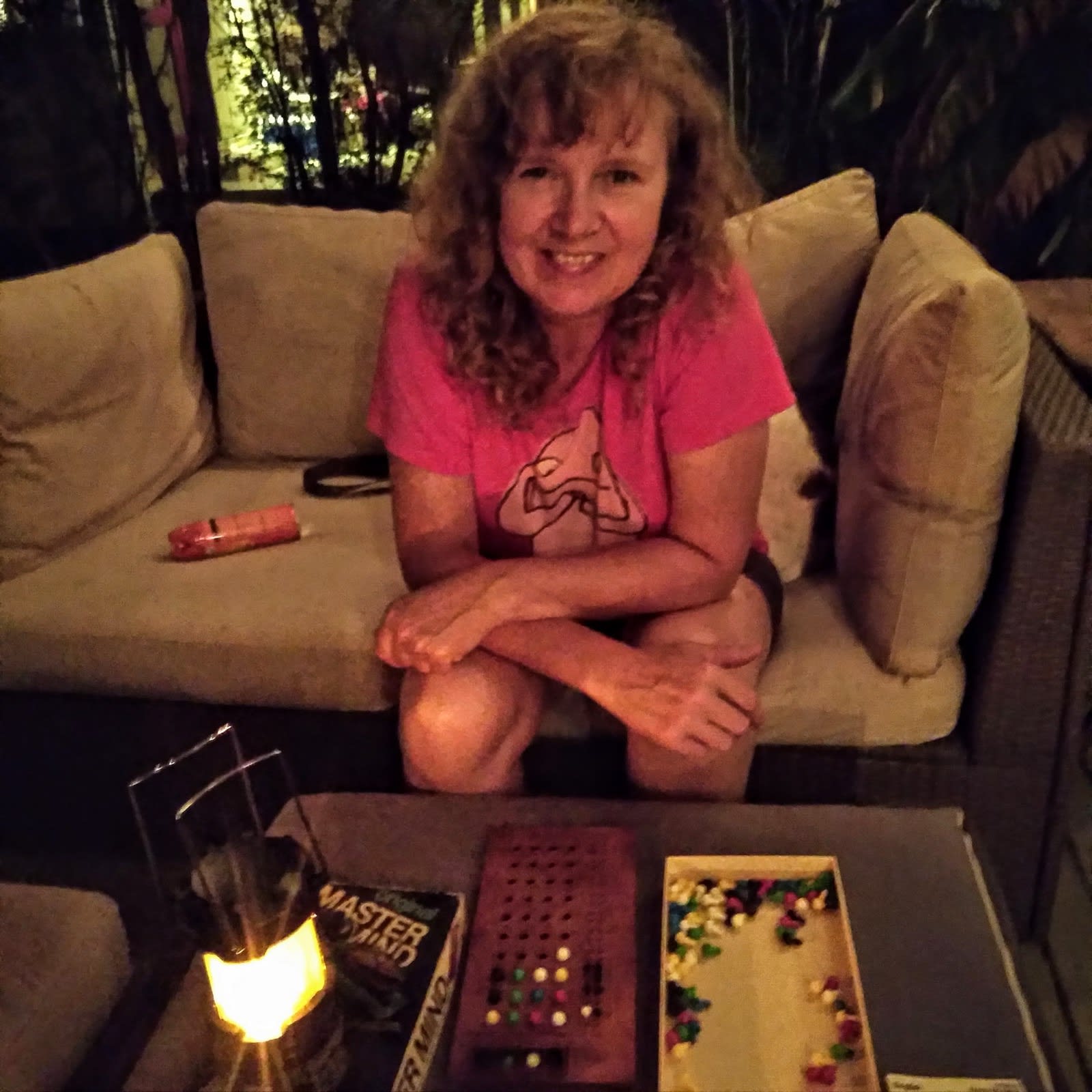 Gina Phillips playing Mastermind with David Rhoden Gina Phillips playing Mastermind with David Rhoden