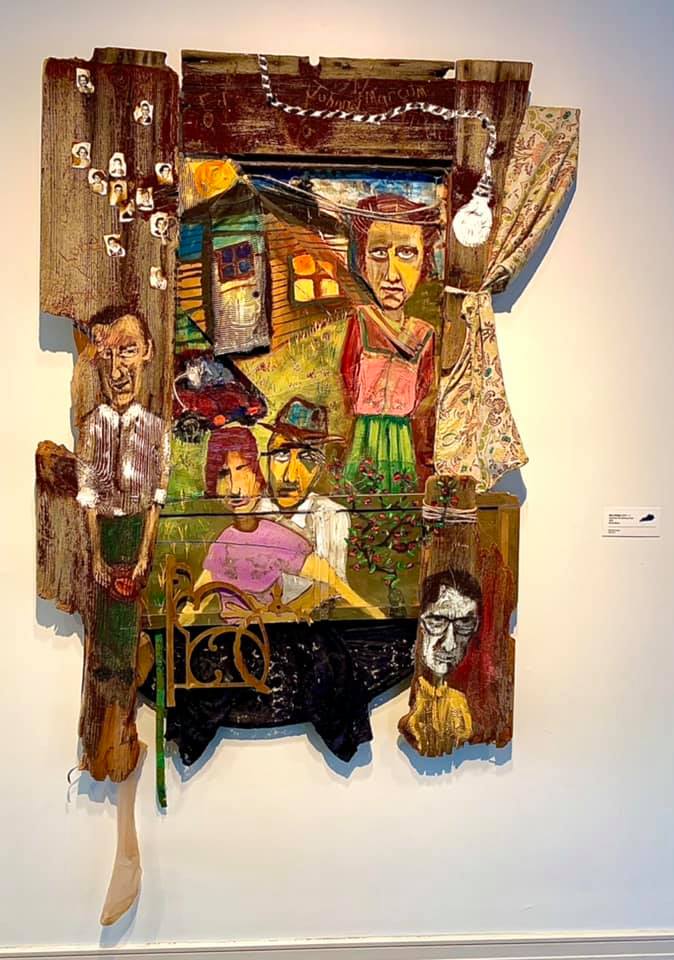 "View From The Outhouse Door", Gina Phillips, mixed media, 1993 "View From The Outhouse Door", Gina Phillips, mixed media, 1993