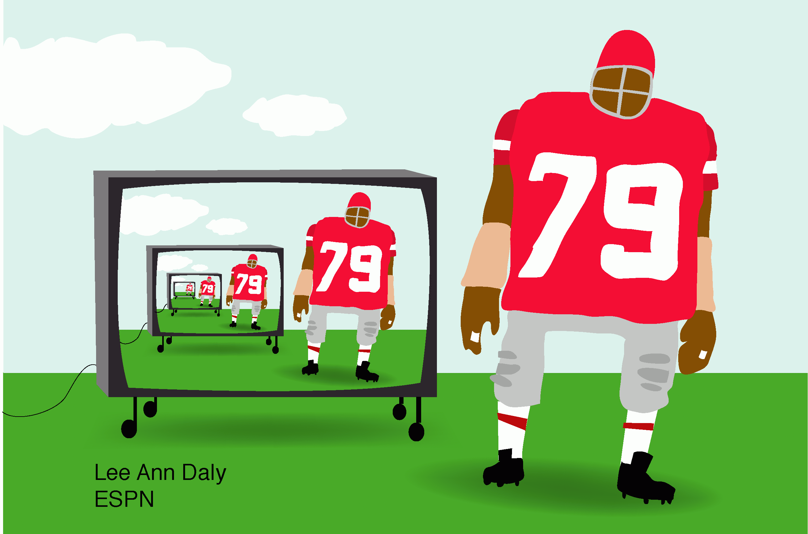 Bio board for ESPN by David Rhoden