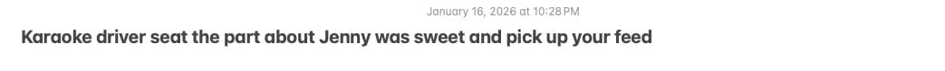 Apple note reminding me of a karaoke cartoon to do.