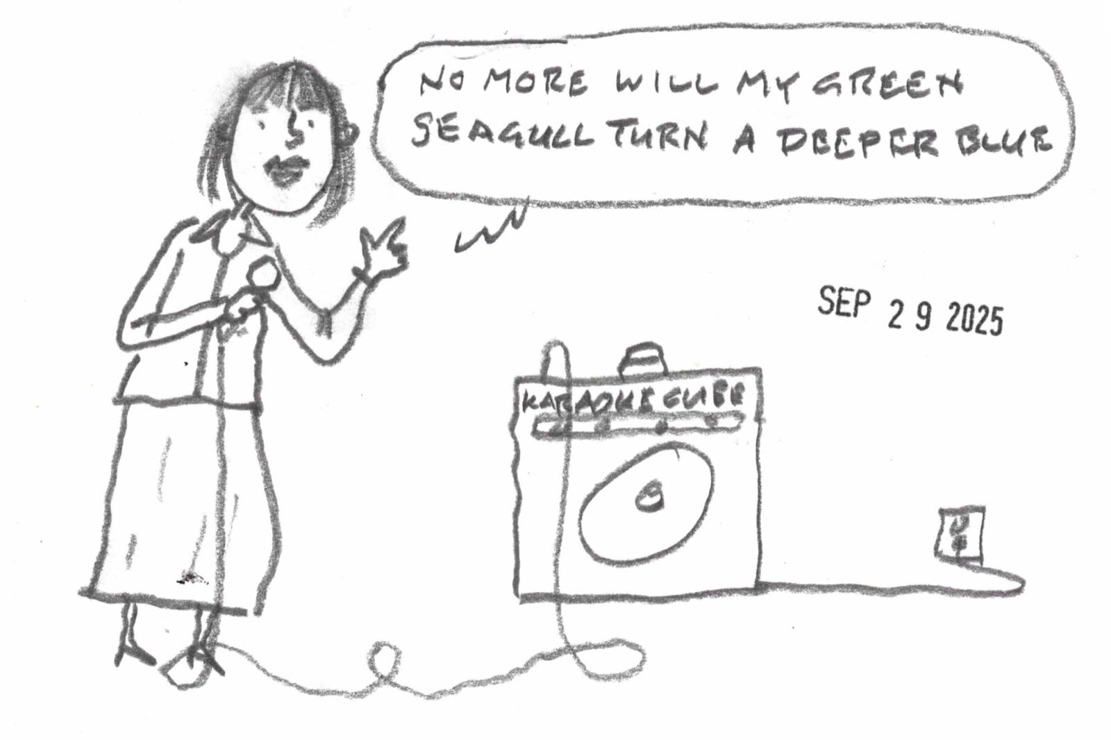 A two-karaoke cartoon day.