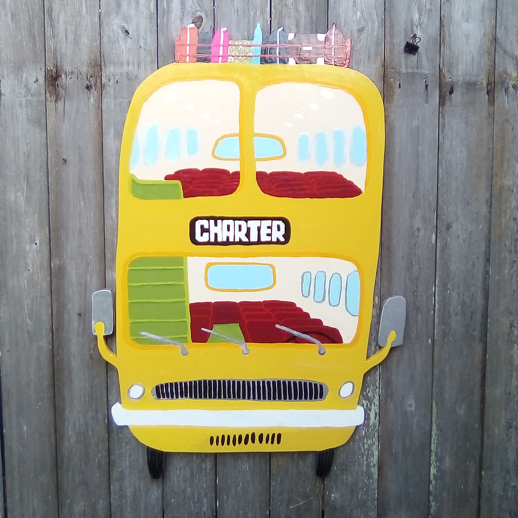 painting of a bus