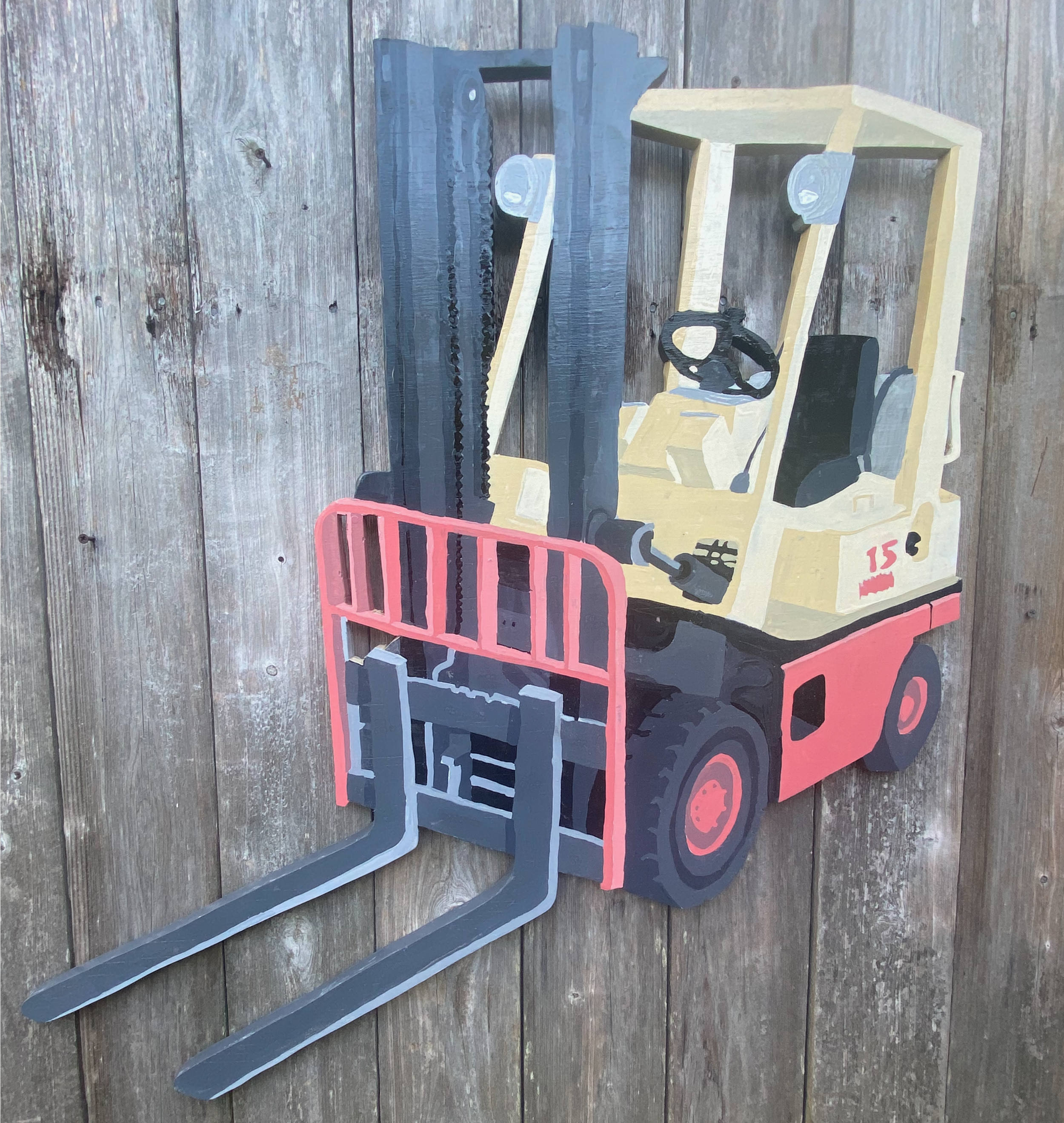 painting of forklift by David Rhoden