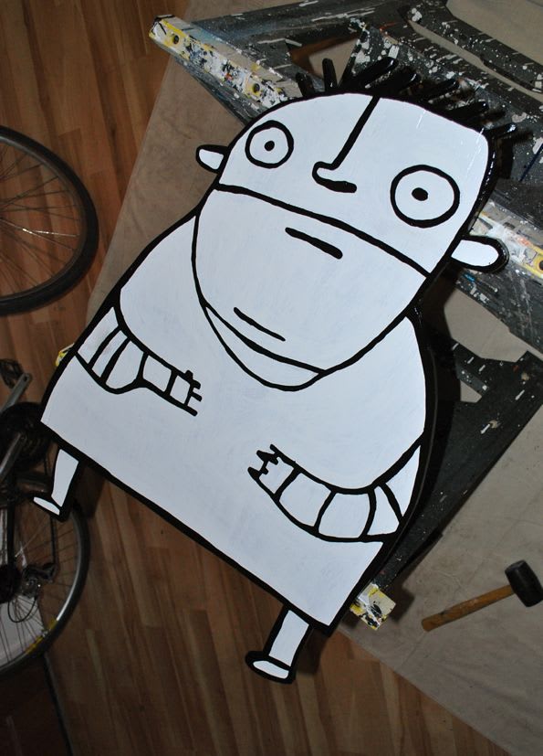 I painted a funny man.