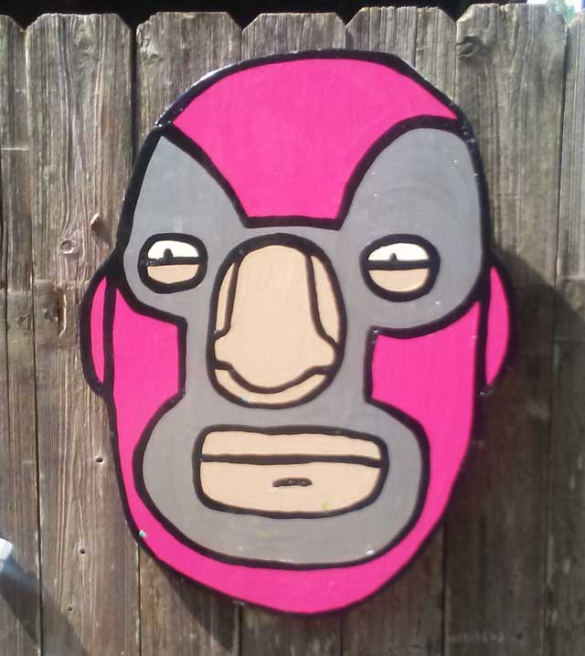 Pink Luchador by David Rhoden