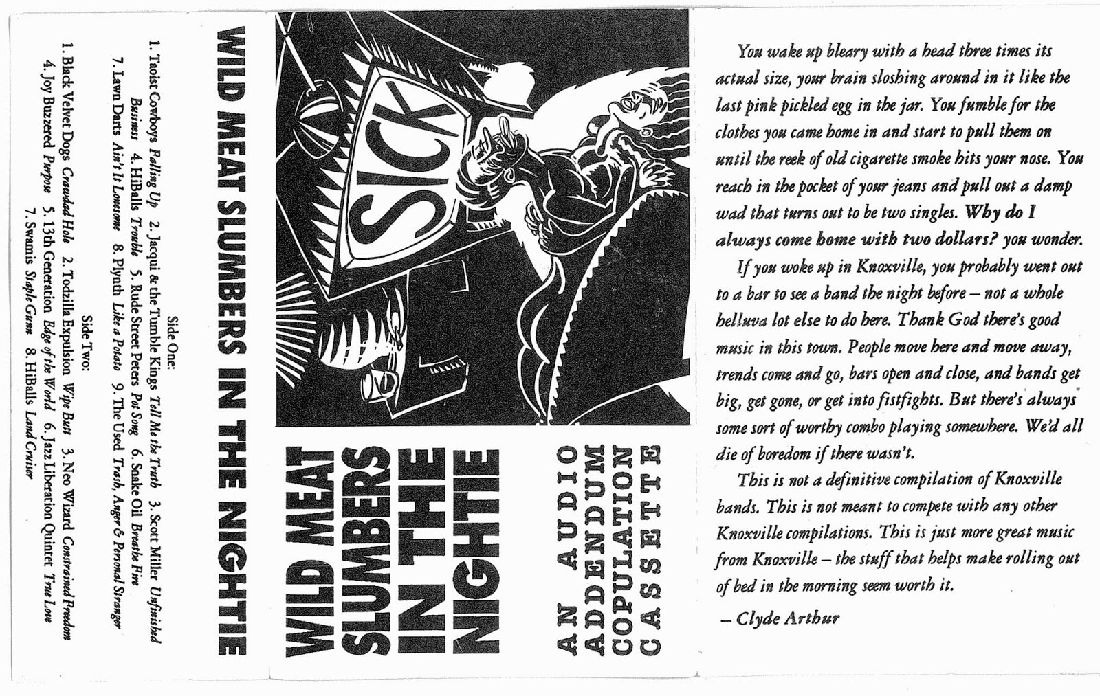 Two of my bands were on a compilation of Knoxville bands.
