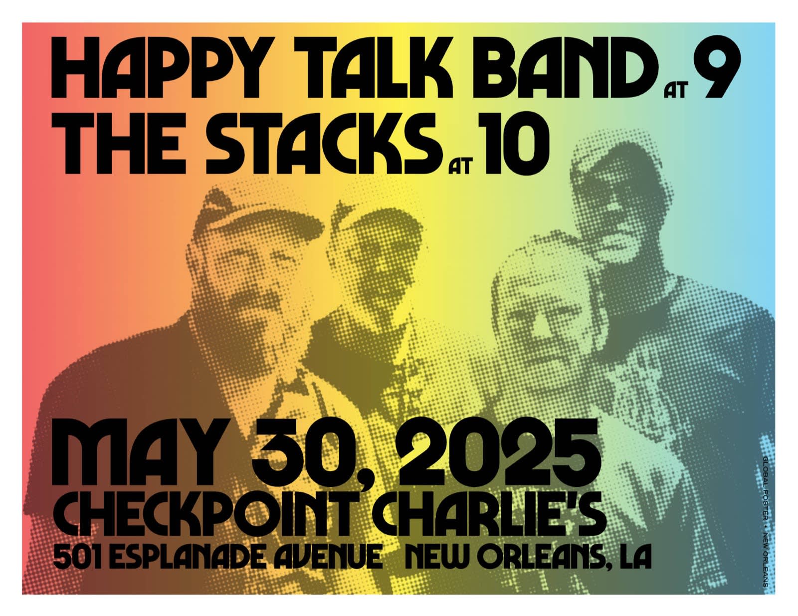 The Stacks play with Happy Talk at Checkpoint Charlie’s.