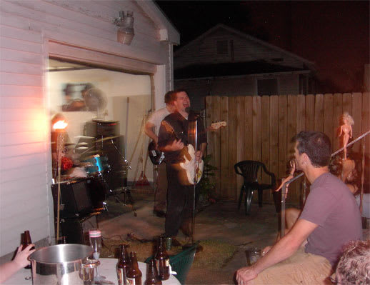 The Stacks played at Dr. Cliff Davis’s garage.