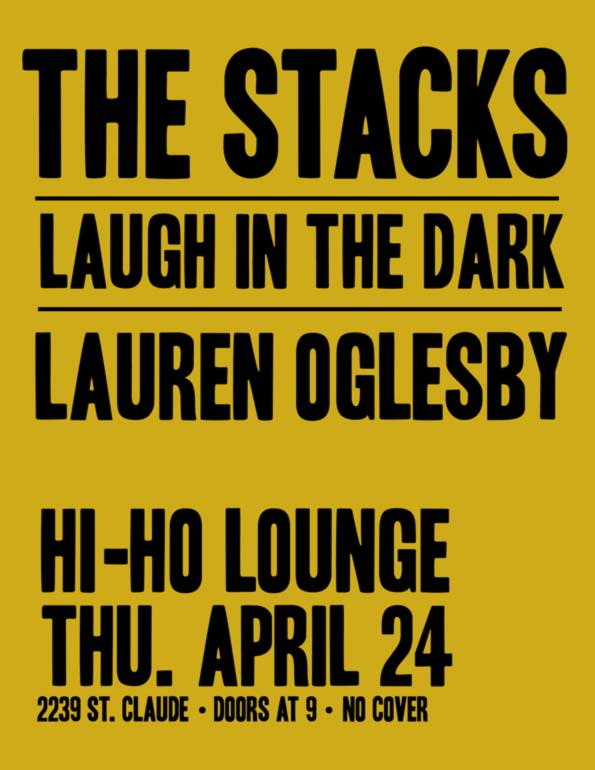 flyer from Stacks show flyer from Stacks show