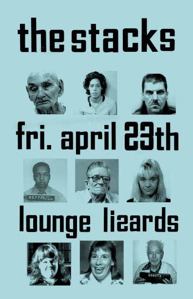 Stacks flyer for Lounge Lizards show Stacks flyer for Lounge Lizards show