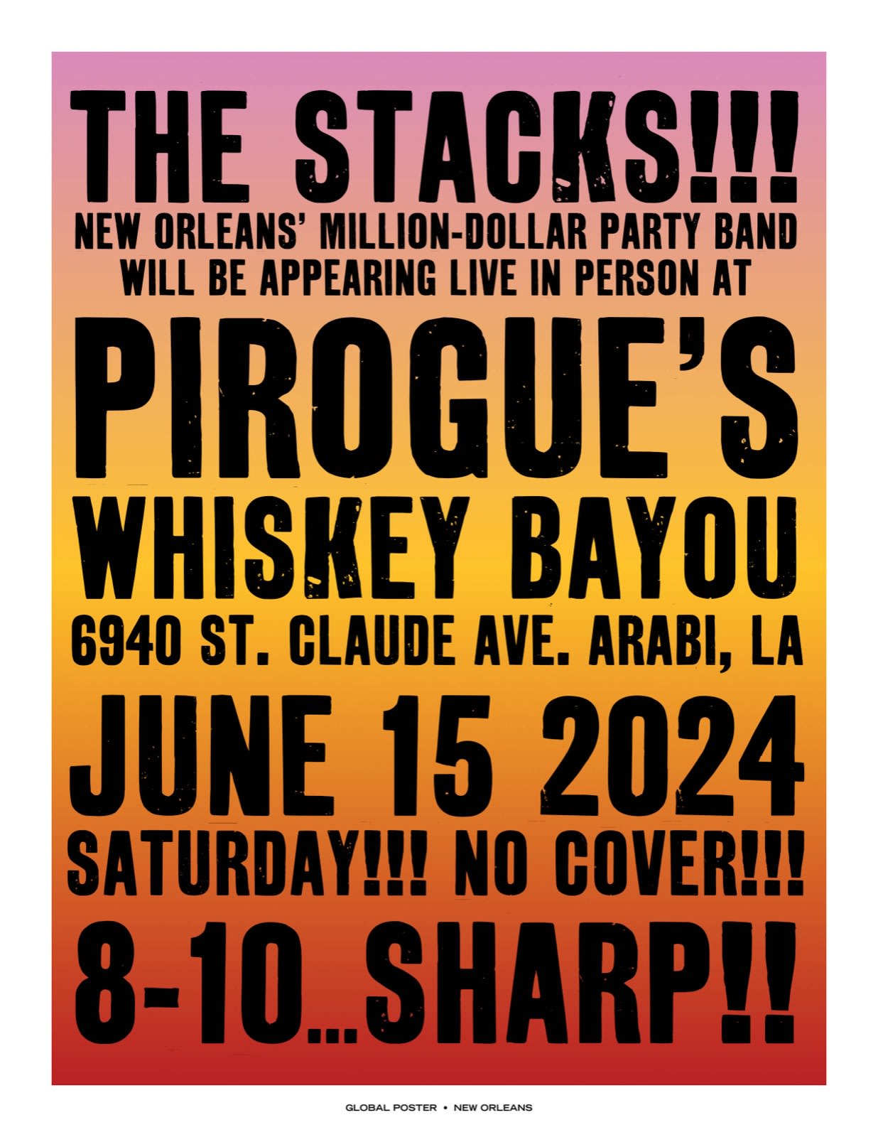 Stacks play a Saturday night in June at Pirogue’s Whiskey Bayou.