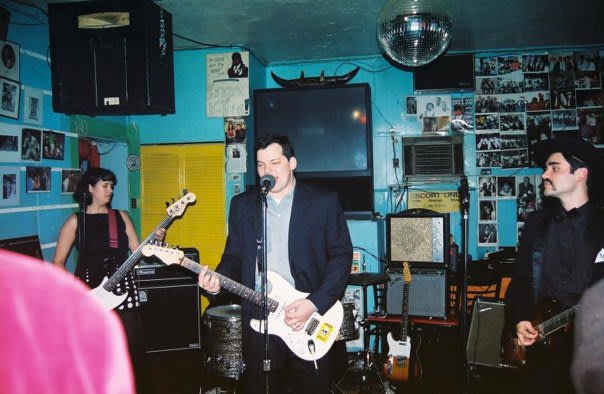 Silk-screened flyer for The Stacks, Mother-In-Law Lounge, July 17, 2004.