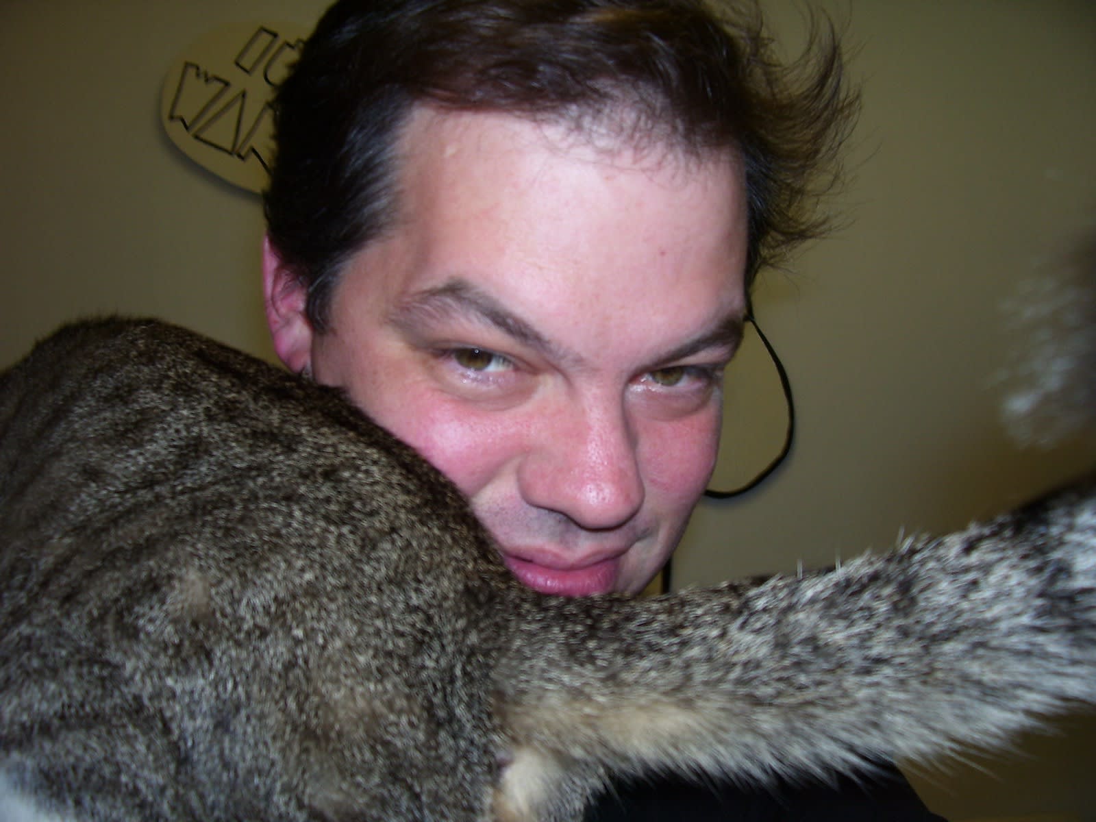 Sally got on my shoulder.