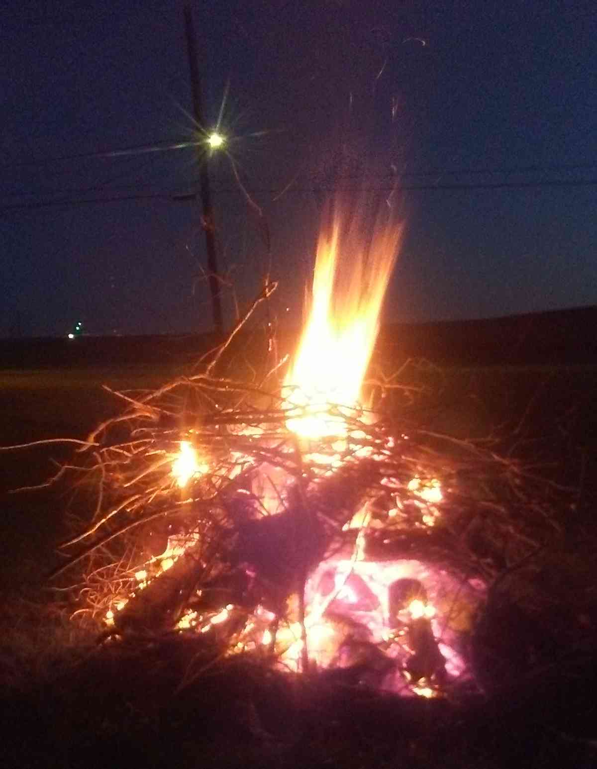happy bonfire at Gina's happy bonfire at Gina's