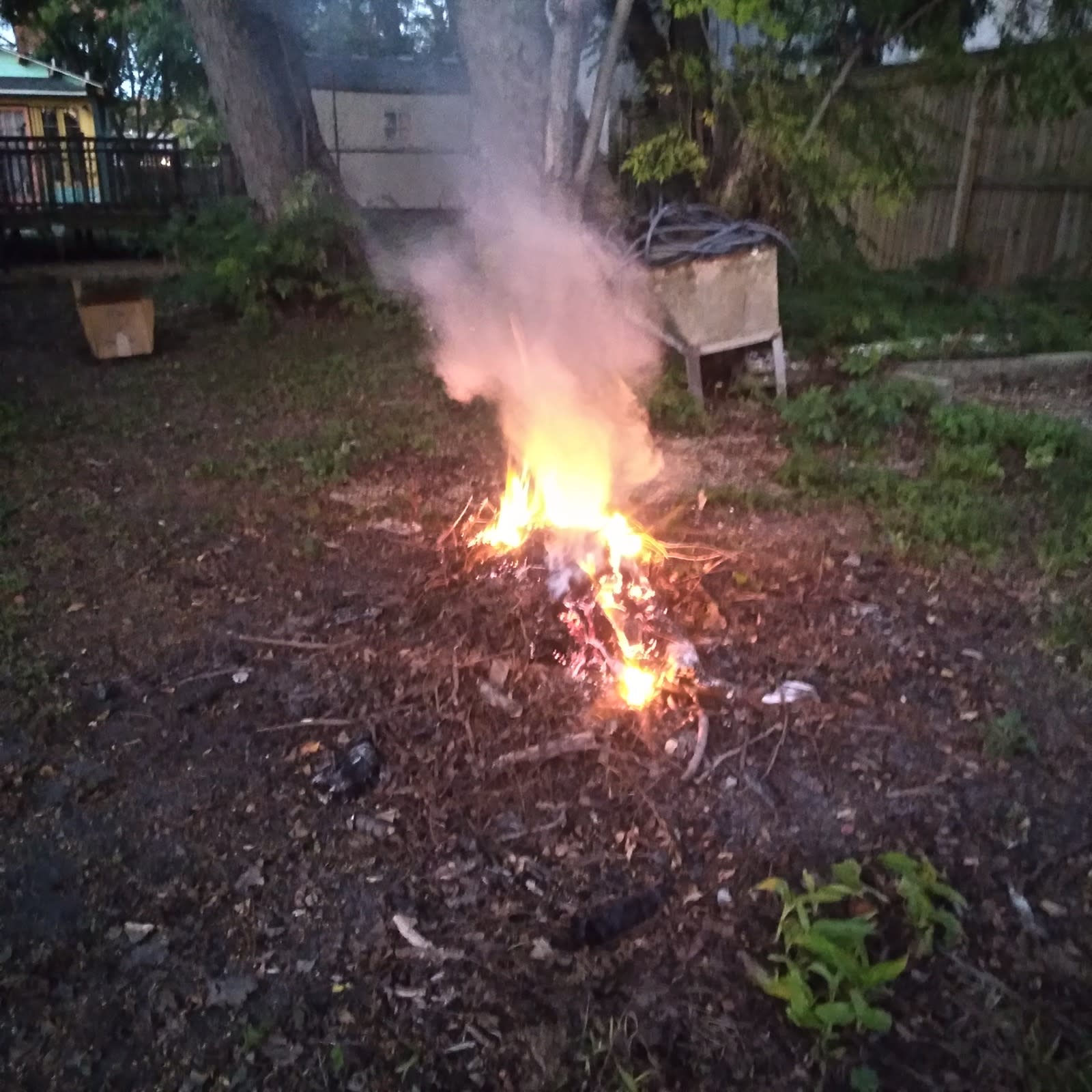 I had a solo bonfire.