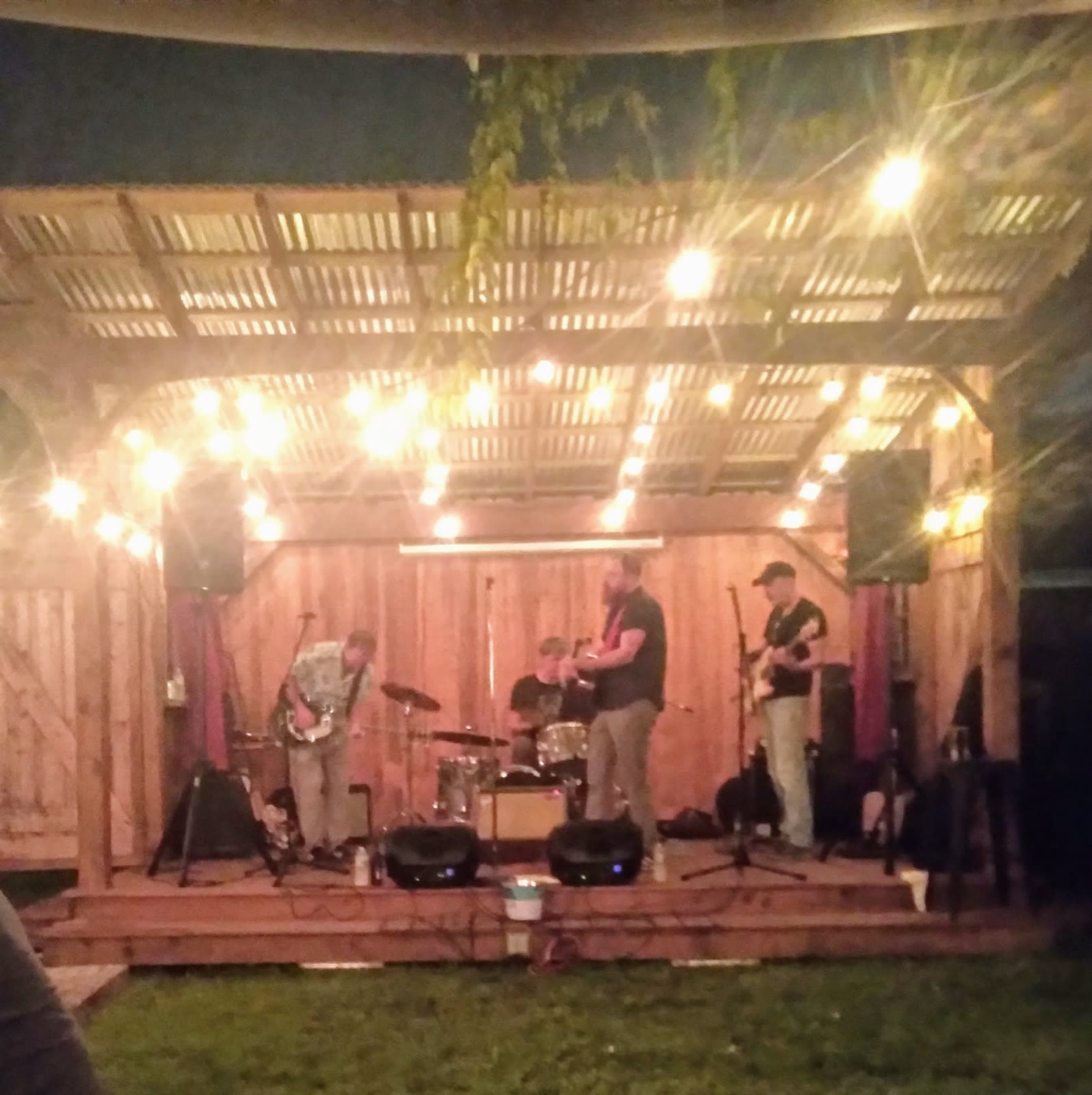 I hung out with Happy Talk Band and other friends at Pirogue’s.