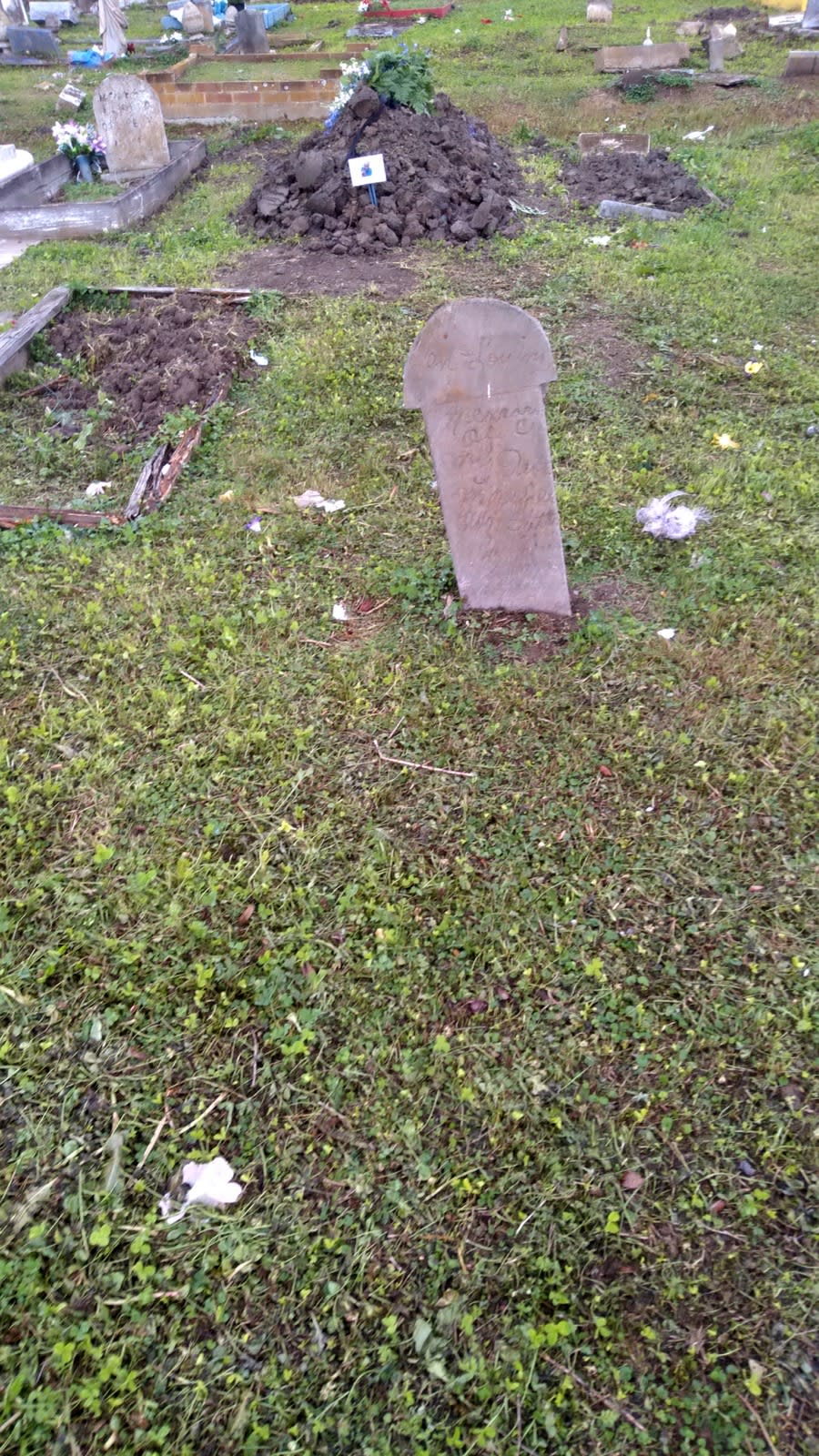 With Gina Phillips at Holt Cemetery in New Orleans