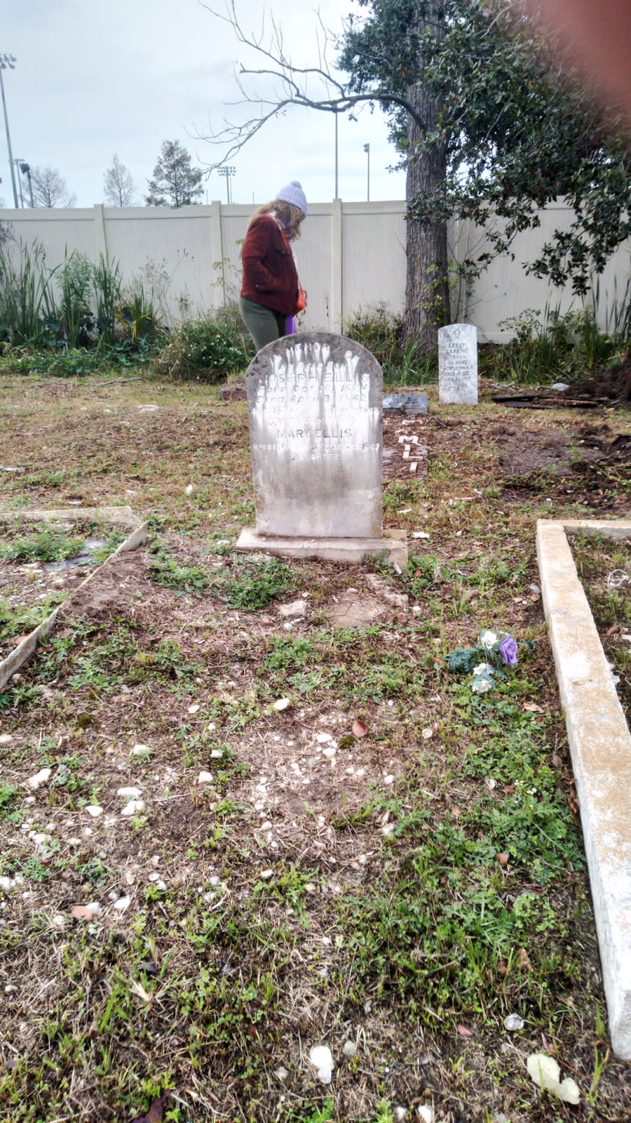 With Gina Phillips at Holt Cemetery in New Orleans