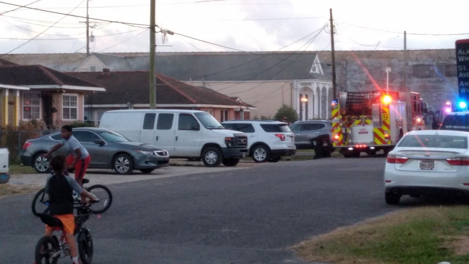 Saw a house fire in the neighborhood, on Caffin Avenue.
