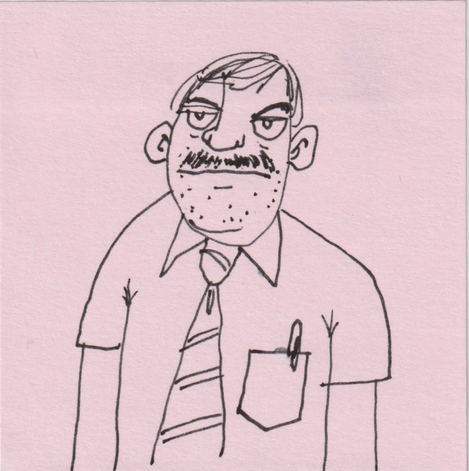 Post-it note drawing by David Rhoden