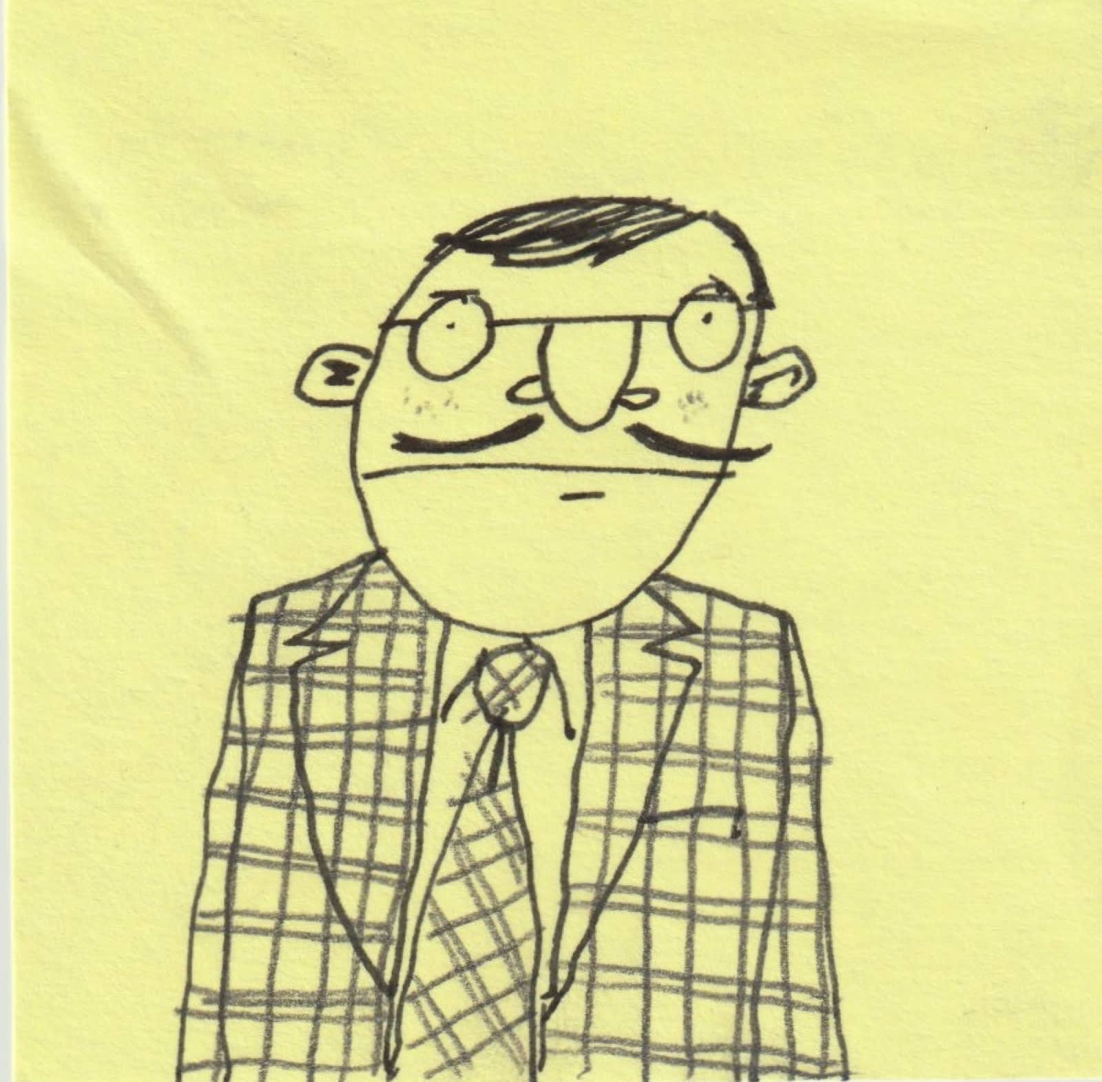 Post-it note drawing by David Rhoden