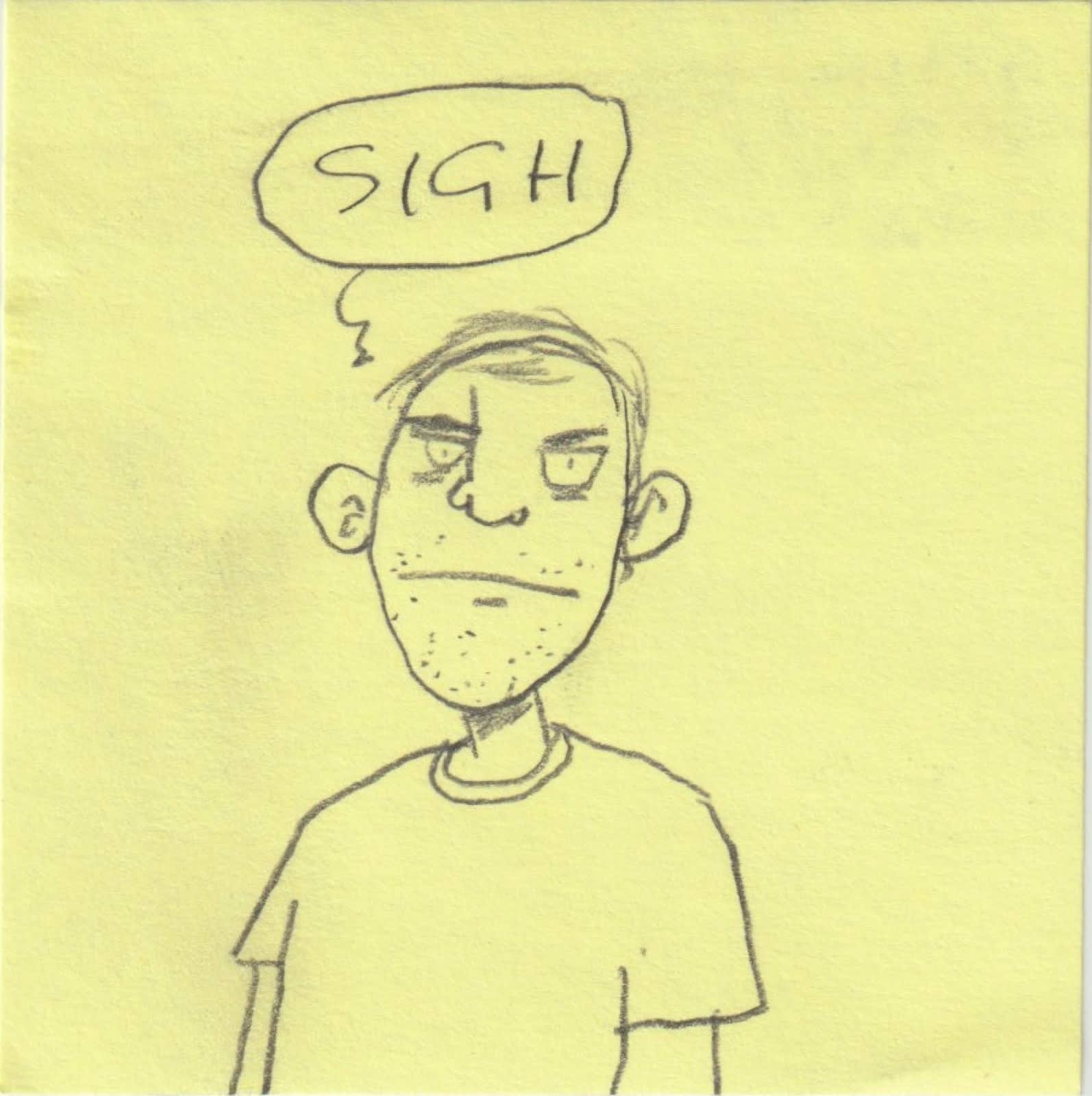 Post-it note drawing by David Rhoden