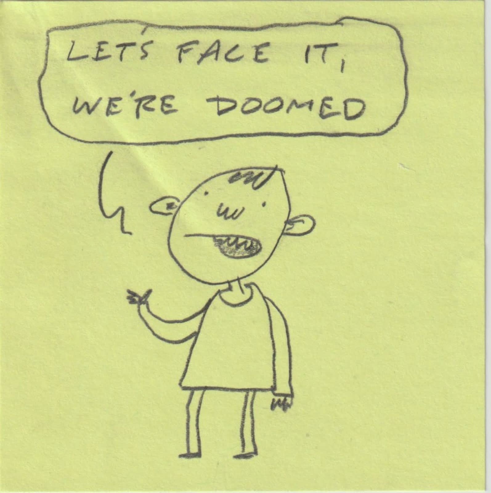 Post-it note drawing by David Rhoden