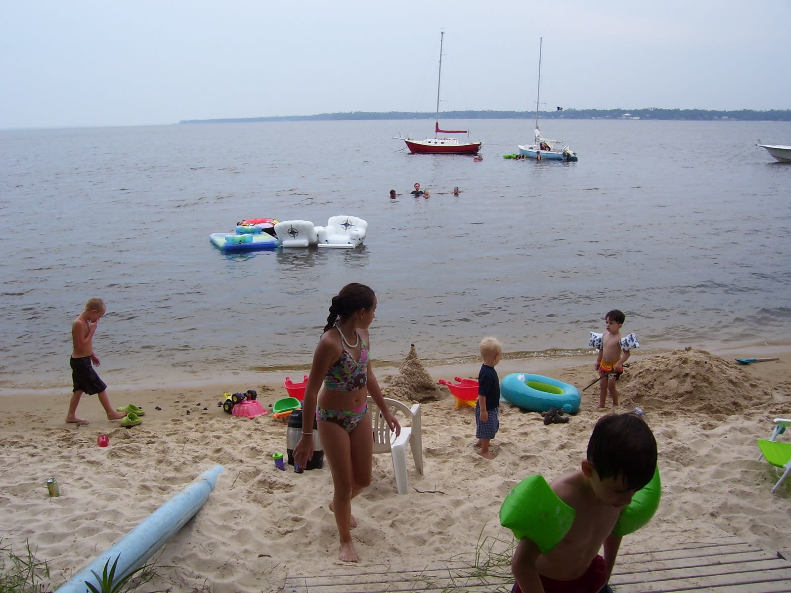 People on the beach Pensacola Regatta 2006.