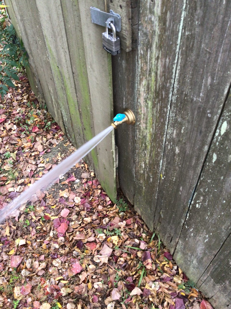 I installed a spigot in my backyard shed.