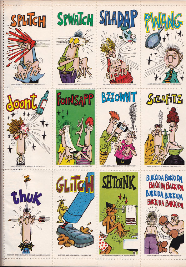 Don Martin Sound effects stickers Don Martin Sound effects stickers