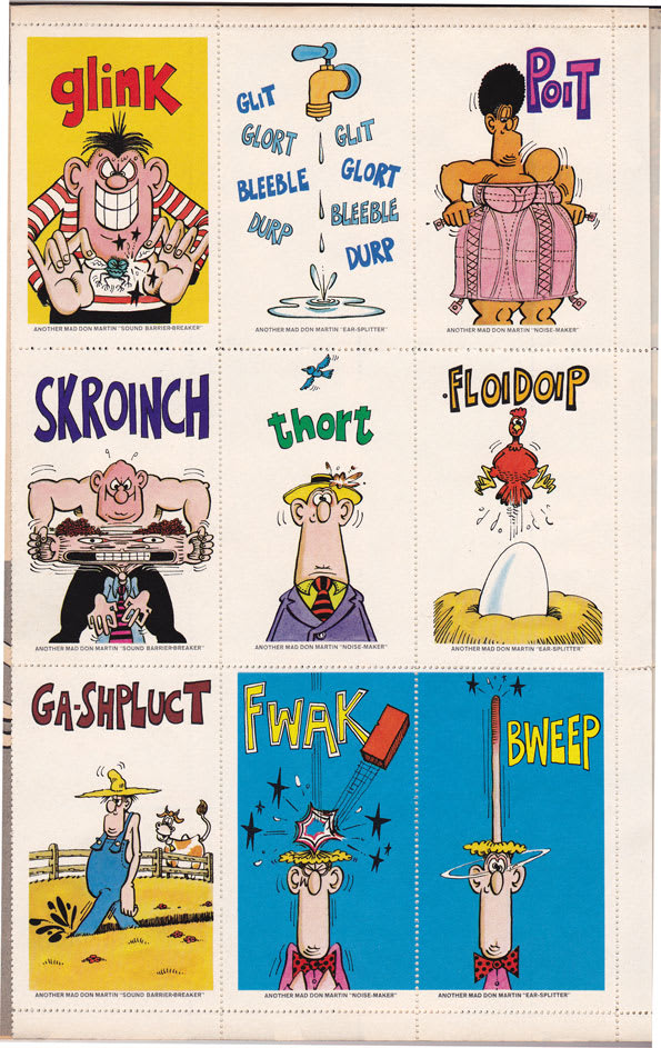 Don Martin Sound effects stickers Don Martin Sound effects stickers