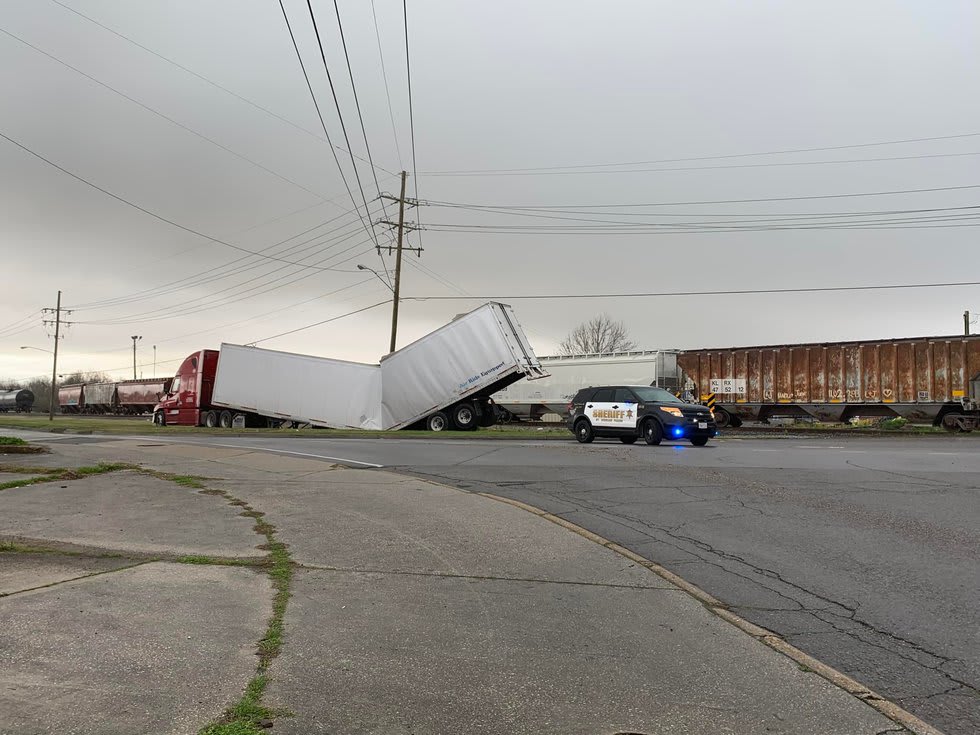 Happened on a train-trailer collision in Arabi.