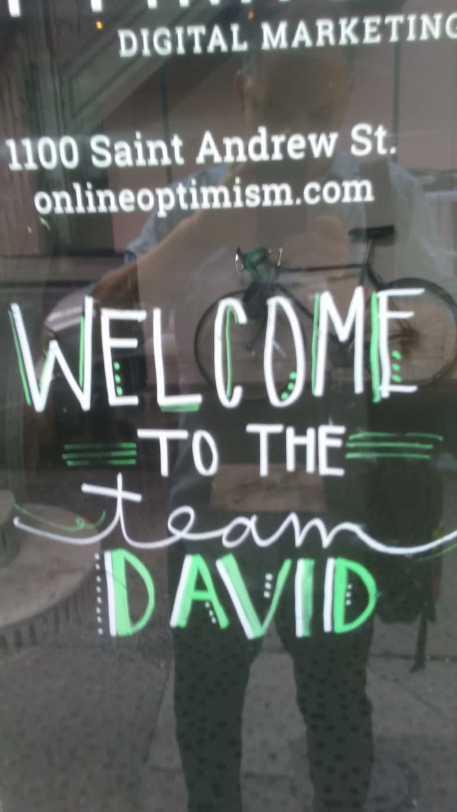 I started working at Online Optimism.