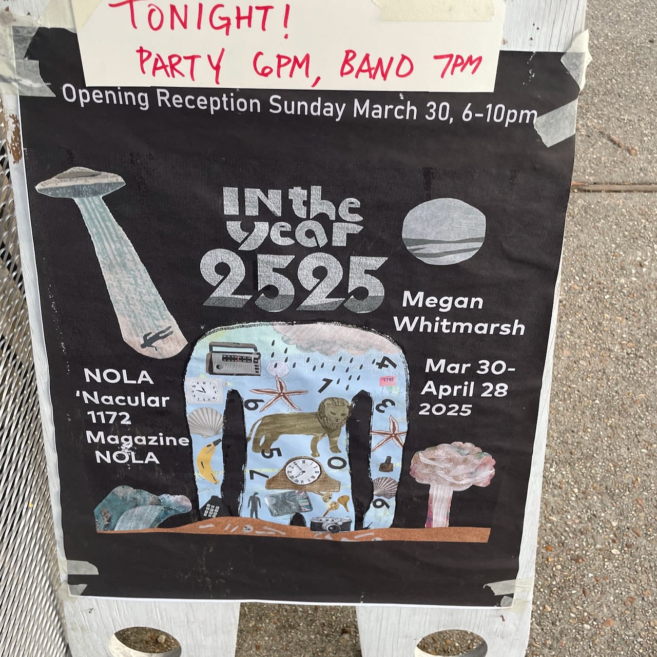 I went to a good gallery opening on Magazine Street.