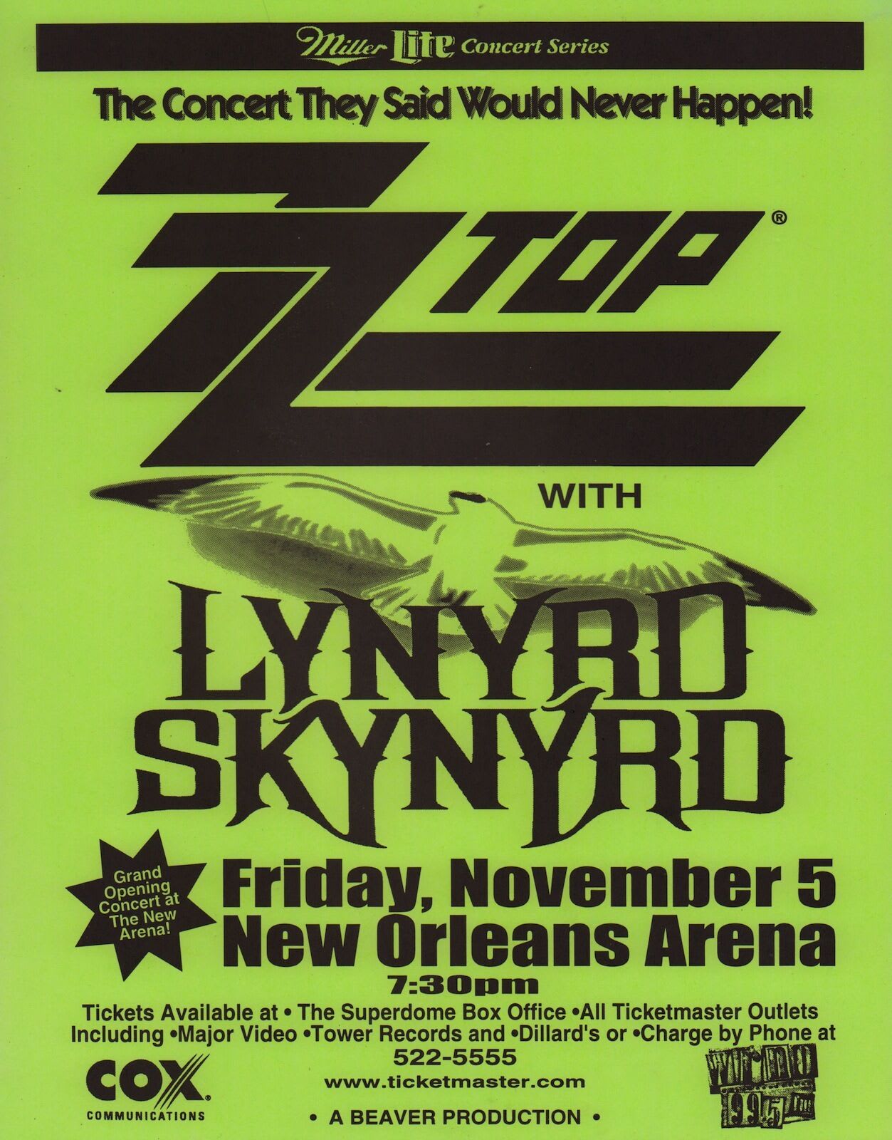 I saw ZZ Top.