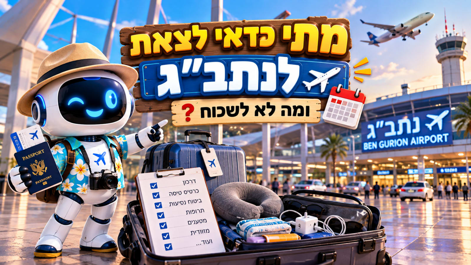 מתי כדאי לצאת לנתב״ג ומה לא לשכוח לפני הטיסה?