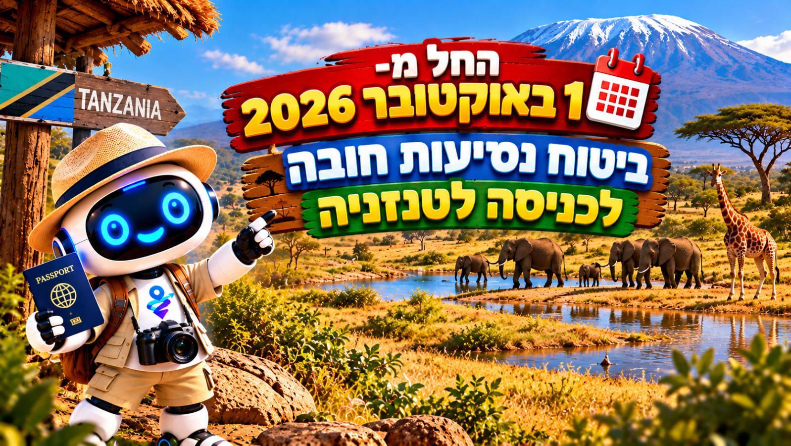 מה־1 באוקטובר: ביטוח חובה חדש לכל מי שנכנס לטנזניה