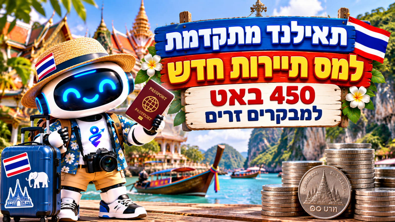 תאילנד מתקדמת למס תיירות חדש: 450 באט למבקרים זרים